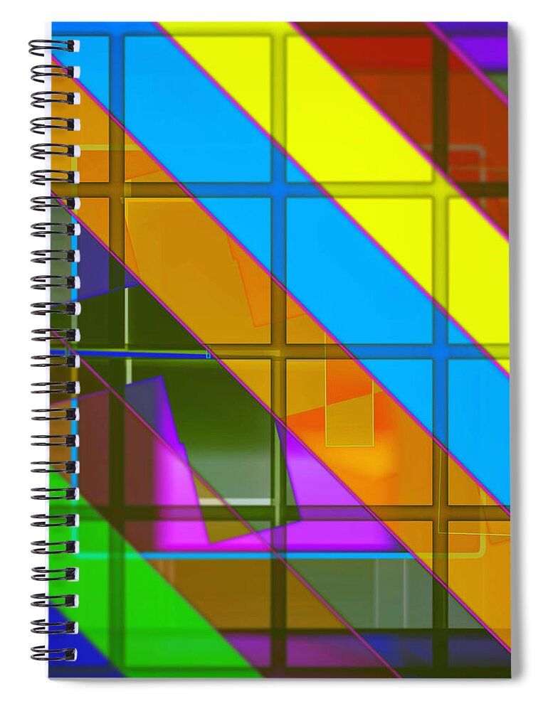 Abstract Spiral Notebook featuring the digital art Pattern 51 by Marko Sabotin