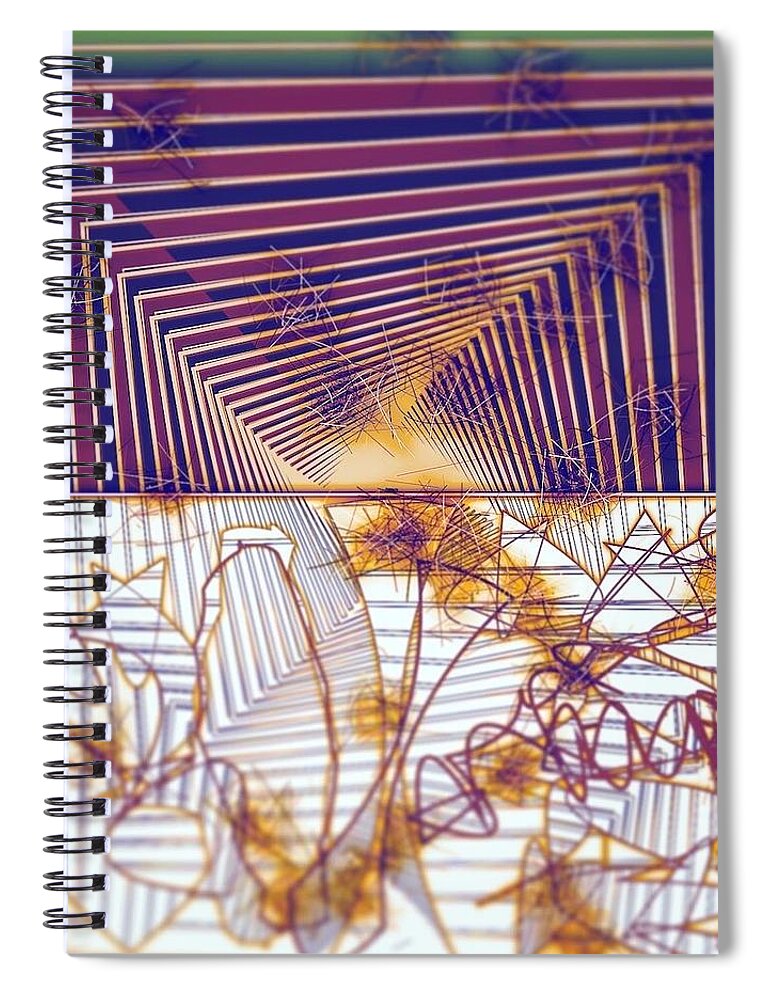Abstract Spiral Notebook featuring the digital art Pattern 56 #1 by Marko Sabotin