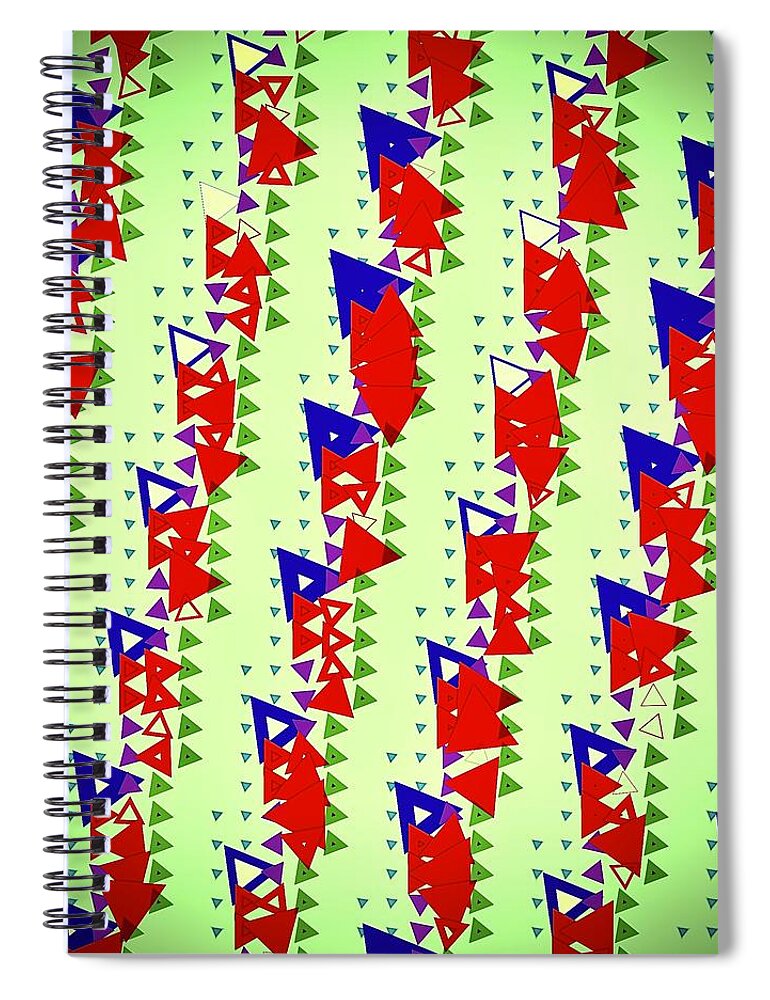 Abstract Spiral Notebook featuring the digital art Pattern 6 by Marko Sabotin