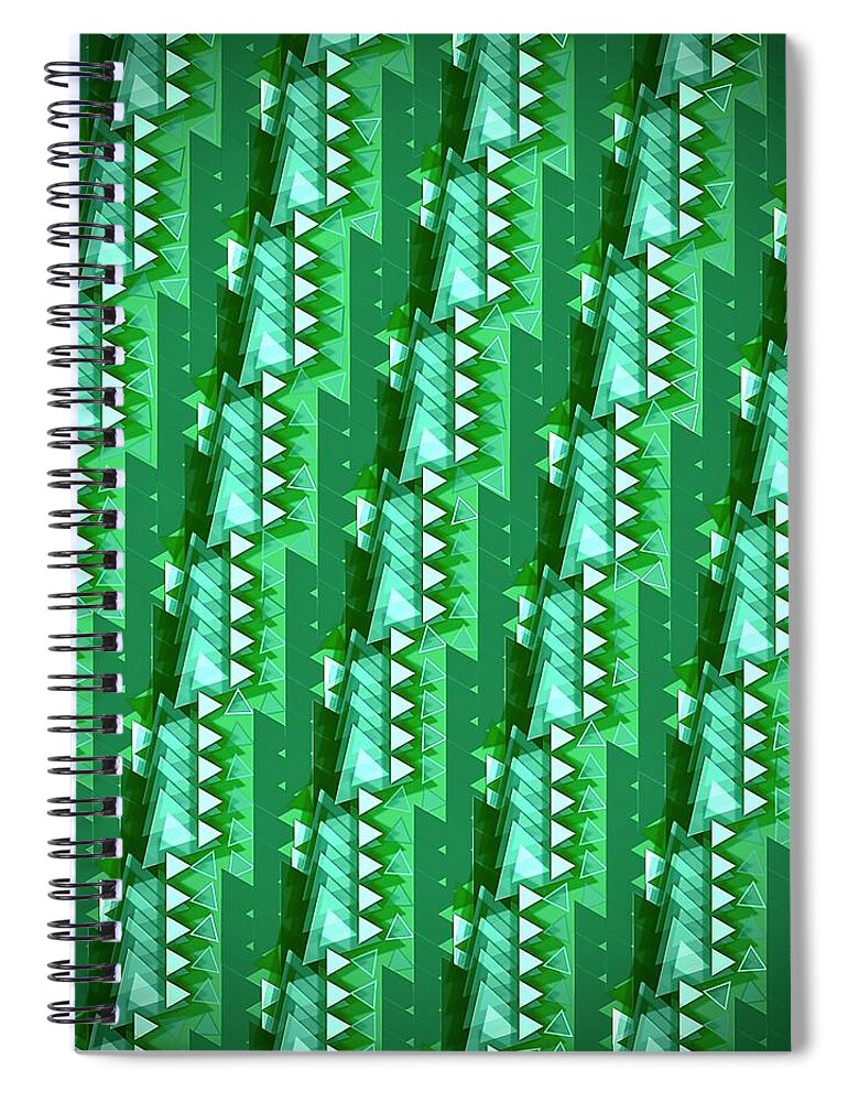 Abstract Spiral Notebook featuring the digital art Pattern 7 by Marko Sabotin