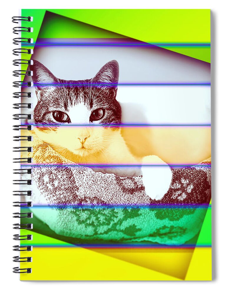 Abstract Spiral Notebook featuring the digital art Pattern 72 #1 by Marko Sabotin