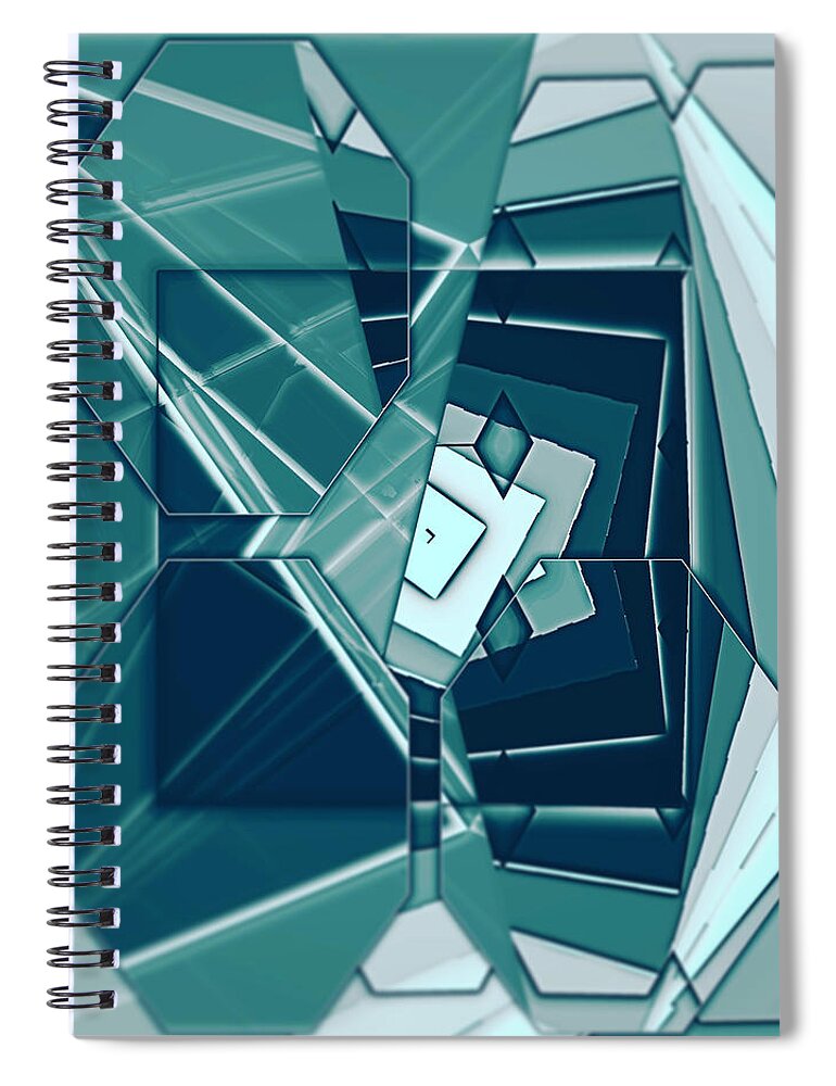 Abstract Spiral Notebook featuring the digital art Pattern 85 #1 by Marko Sabotin