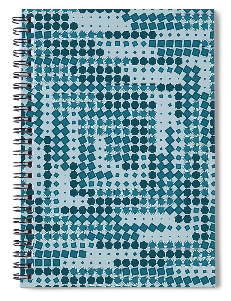 Abstract Spiral Notebook featuring the digital art Pattern 9 by Marko Sabotin