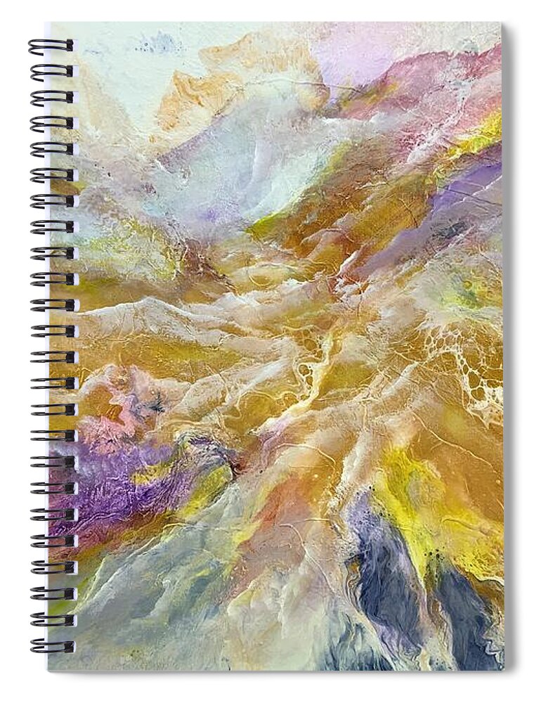 Abstract Spiral Notebook featuring the painting Peace by Soraya Silvestri