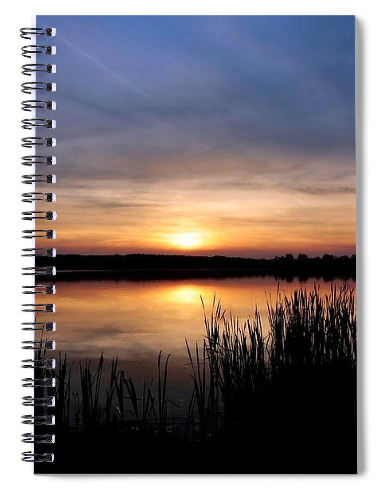 Lake Spiral Notebook featuring the photograph Peaceful Sunset #1 by Mary Walchuck