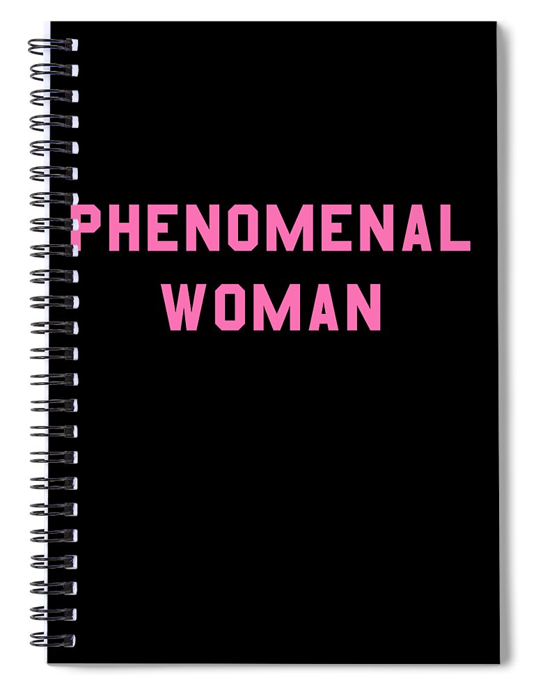 Cool Spiral Notebook featuring the digital art Phenomenal Woman #1 by Flippin Sweet Gear