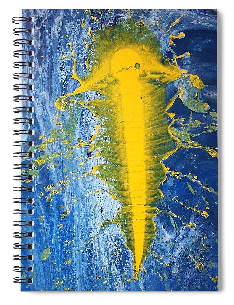  Spiral Notebook featuring the painting Pistris #1 by Embrace The Matrix