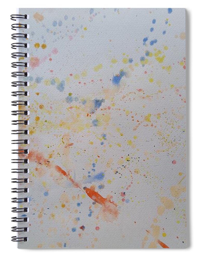 Cat Spiral Notebook featuring the painting Playing In Abstract #3 by Sukalya Chearanantana