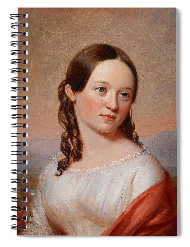 William Sidney Mount Spiral Notebook featuring the painting Portrait of Julia Ann Seabury by Currently attributed to William Sidney Mount