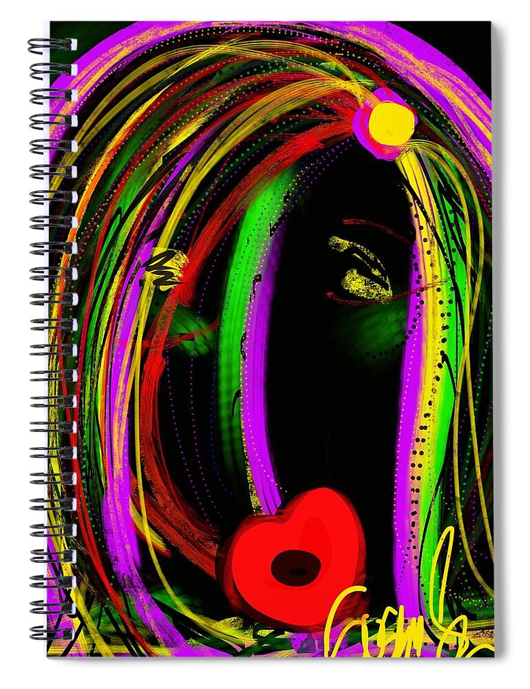 Aretha Franklin Spiral Notebook featuring the digital art Respect by Susan Fielder