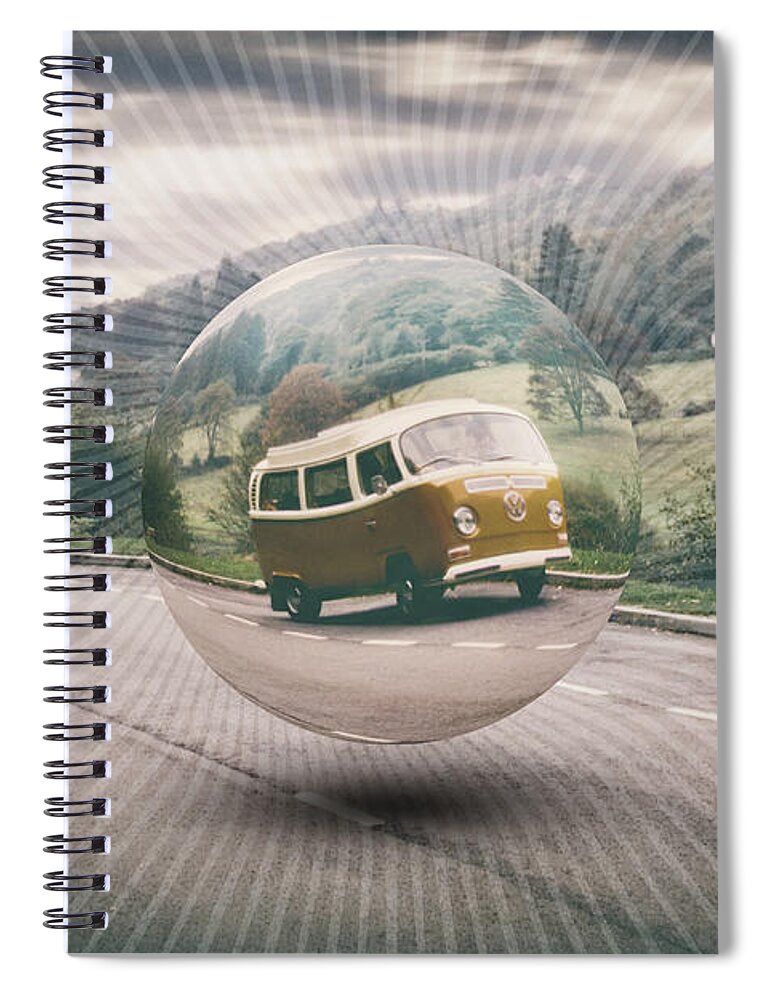 Road Trip Spiral Notebook featuring the digital art Road Trip #1 by Phil Perkins