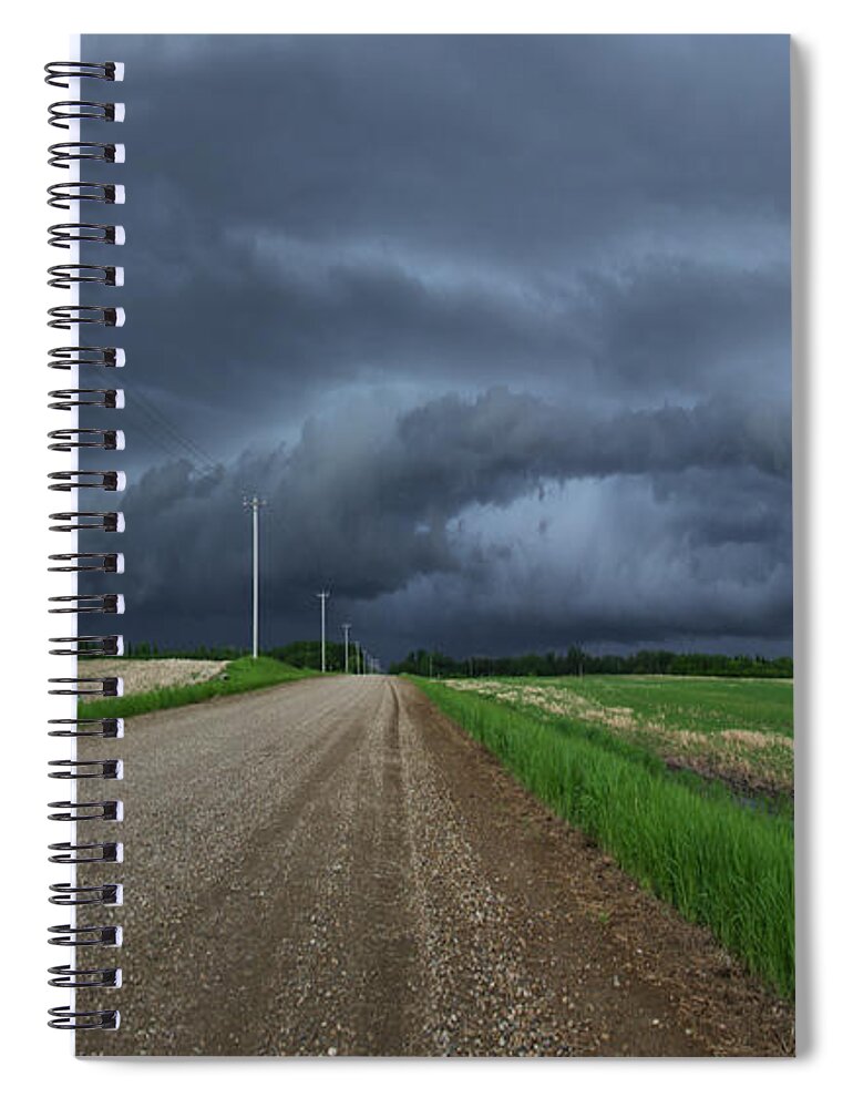 Storm Chaser Spiral Notebook featuring the photograph Rolling Storm #1 by Dan Jurak