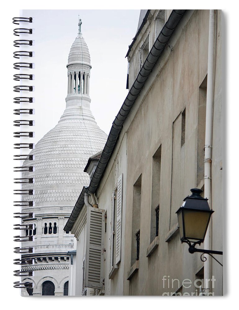 Paris Spiral Notebook featuring the photograph Sacre Coeur #1 by Wilko van de Kamp Fine Photo Art