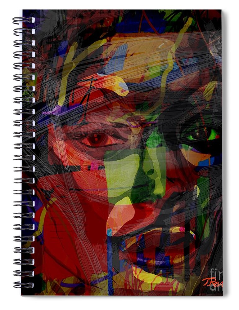 Woman Spiral Notebook featuring the digital art Shadows #1 by Joe Roache