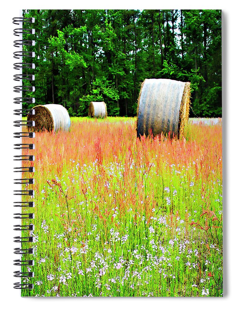 Color Spiral Notebook featuring the photograph Spring Fields -1 #1 by Alan Hausenflock