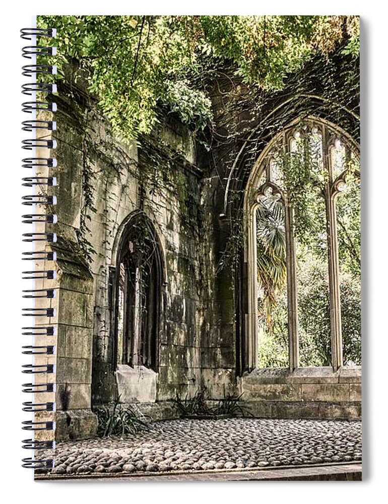 Church Spiral Notebook featuring the photograph St Dunstan In The East #2 by Raymond Hill