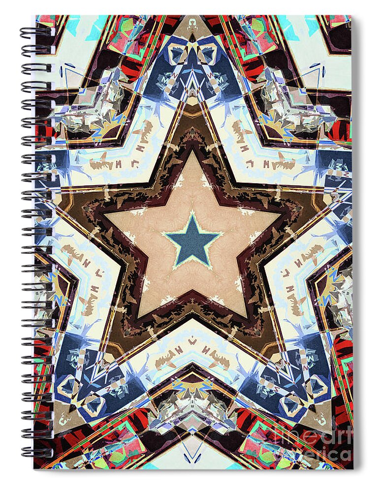 Stars Spiral Notebook featuring the digital art Stars #1 by Phil Perkins