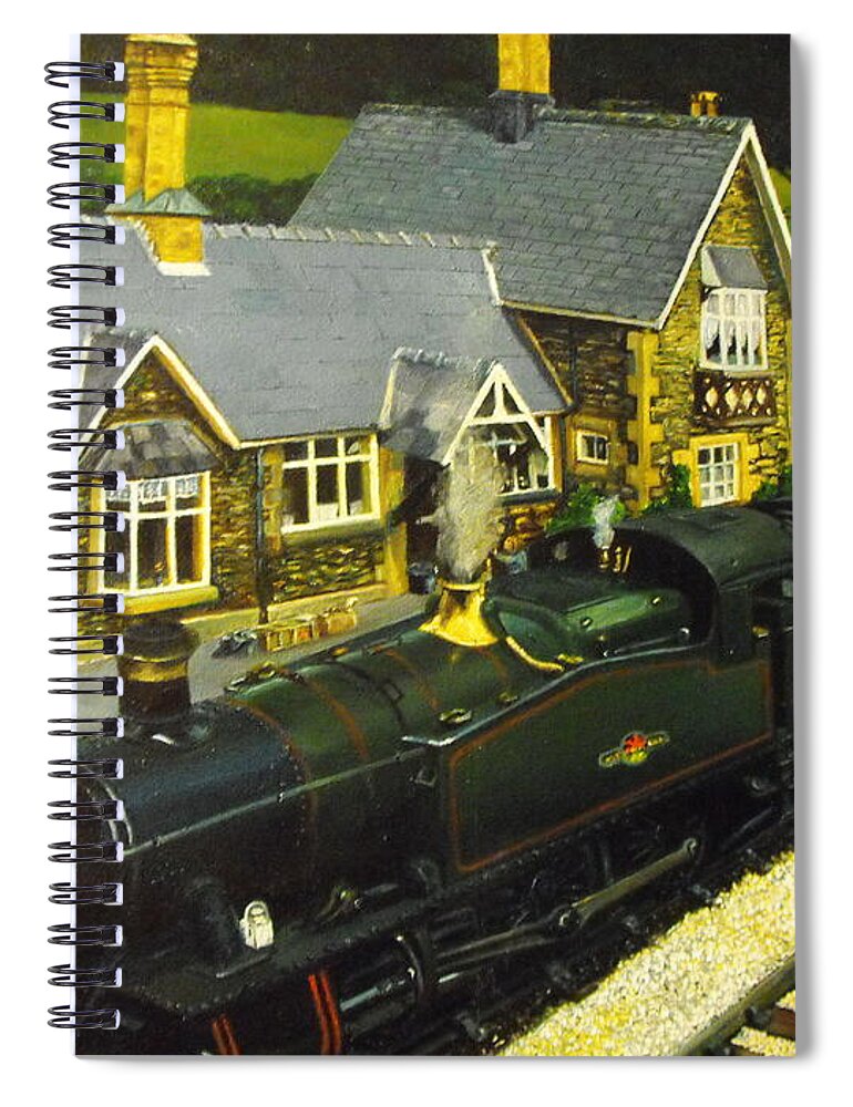 Station Spiral Notebook featuring the painting Station #1 by HH Palliser