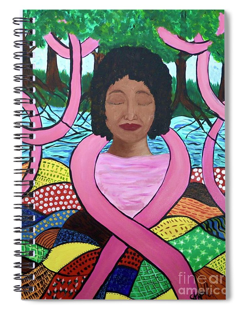 Woman Spiral Notebook featuring the painting Strength of Our Roots II by Sheila J Hall