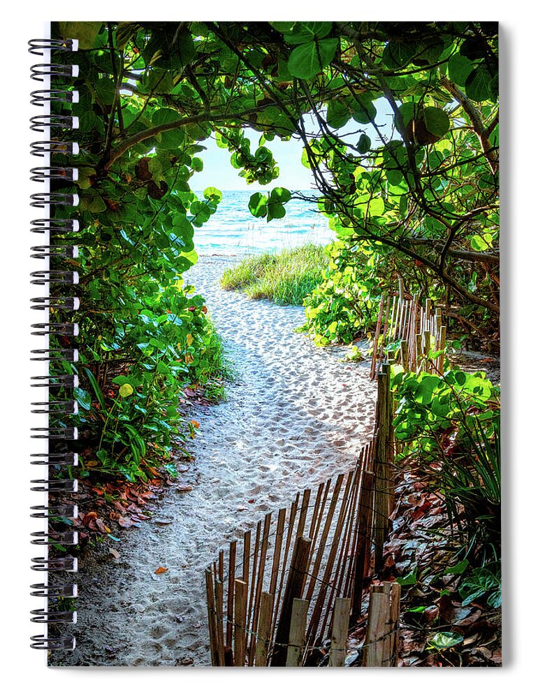Clouds Spiral Notebook featuring the photograph Summer Sand Dunes by Debra and Dave Vanderlaan