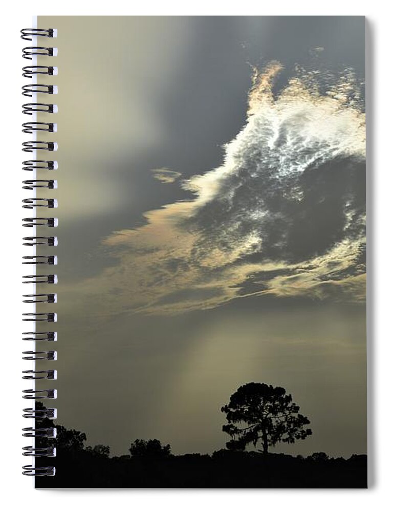 Sunset Cloud Spiral Notebook featuring the photograph Sunset Cloud #1 by Warren Thompson