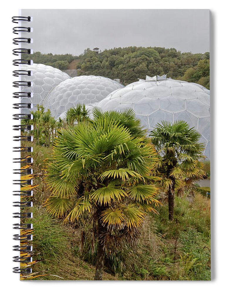 Cornwall Spiral Notebook featuring the photograph The Eden Project #1 by Shirley Mitchell