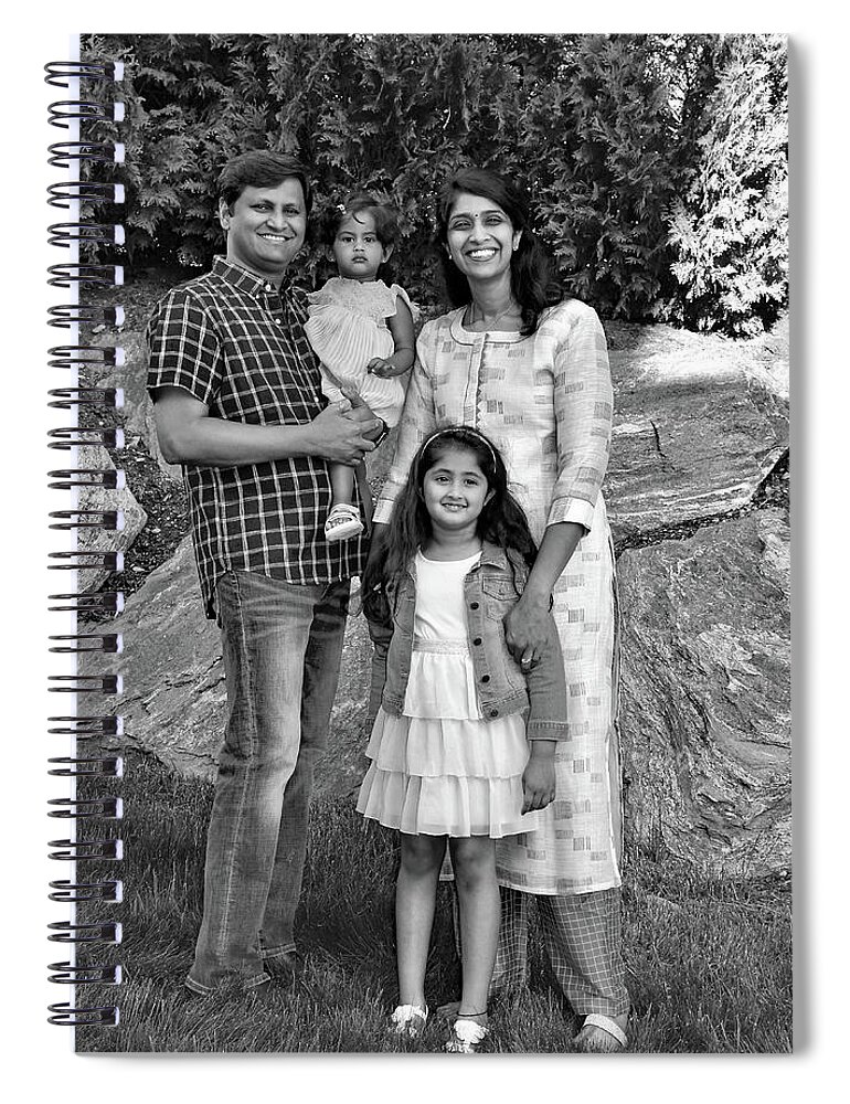 Family Spiral Notebook featuring the photograph The G. Kumar Family #1 by Monika Salvan