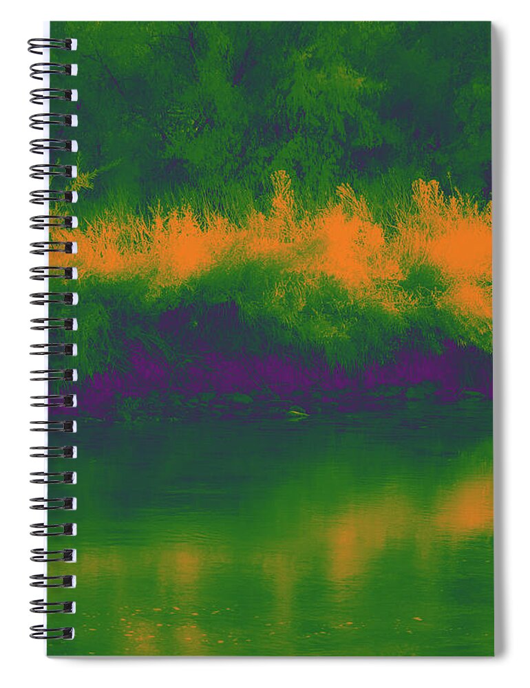 Abstract Spiral Notebook featuring the photograph The River #1 by Gerri Duke