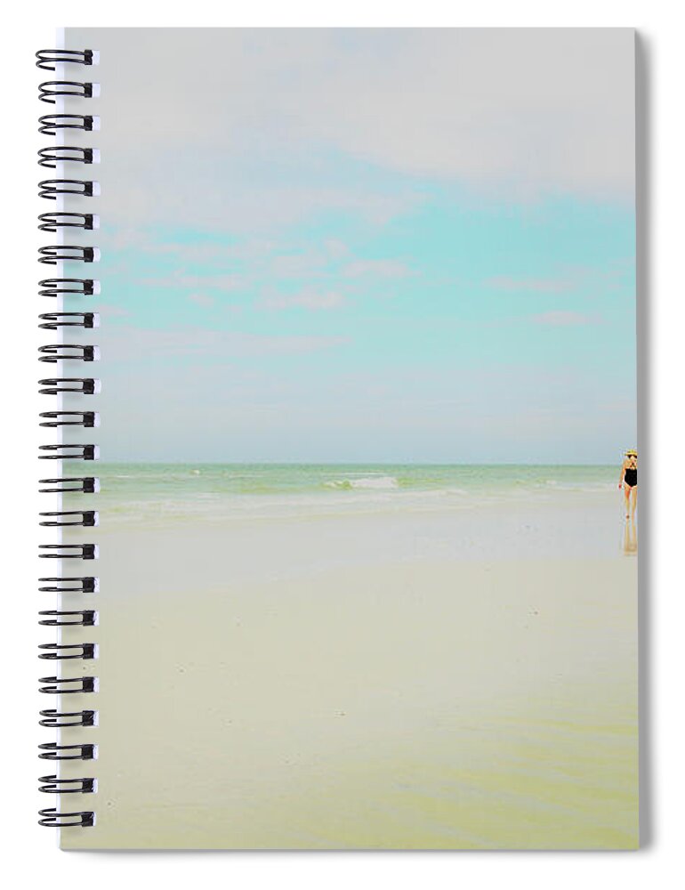 Marco Island Spiral Notebook featuring the digital art Time Alone #1 by Alison Belsan Horton