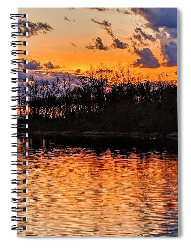  Spiral Notebook featuring the photograph Tinkers Creek Park Sunset by Brad Nellis