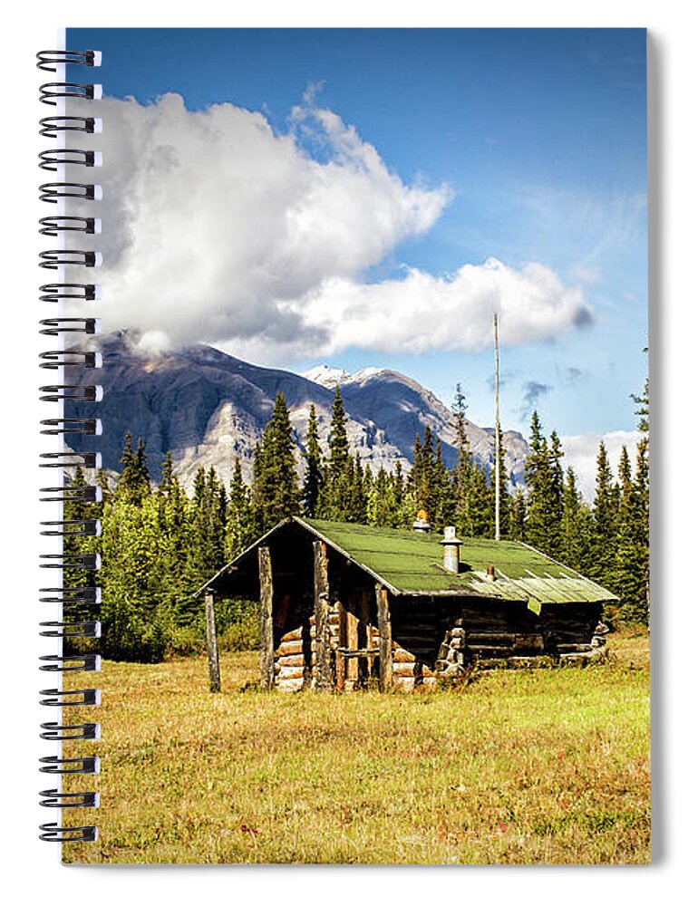 Alaska Spiral Notebook featuring the photograph Trapping Cabin by Fred Denner