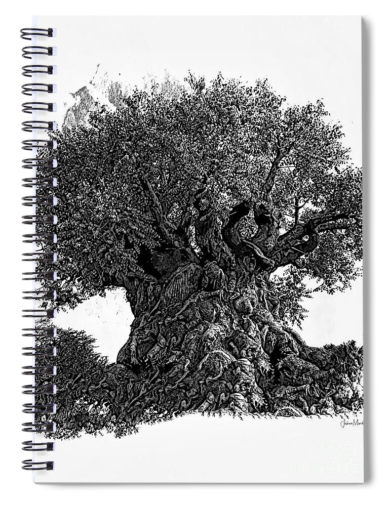 Joshua Mimbs Spiral Notebook featuring the photograph Tree of Life #1 by FineArtRoyal Joshua Mimbs