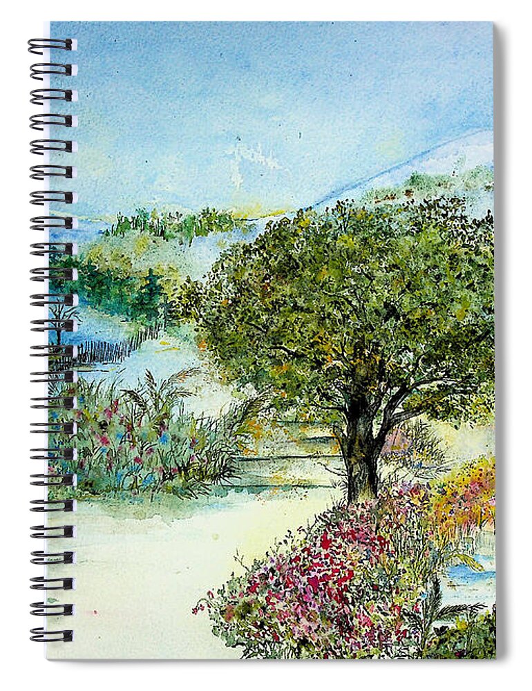 Tree Spiral Notebook featuring the painting Tree of Life by Valerie Shaffer