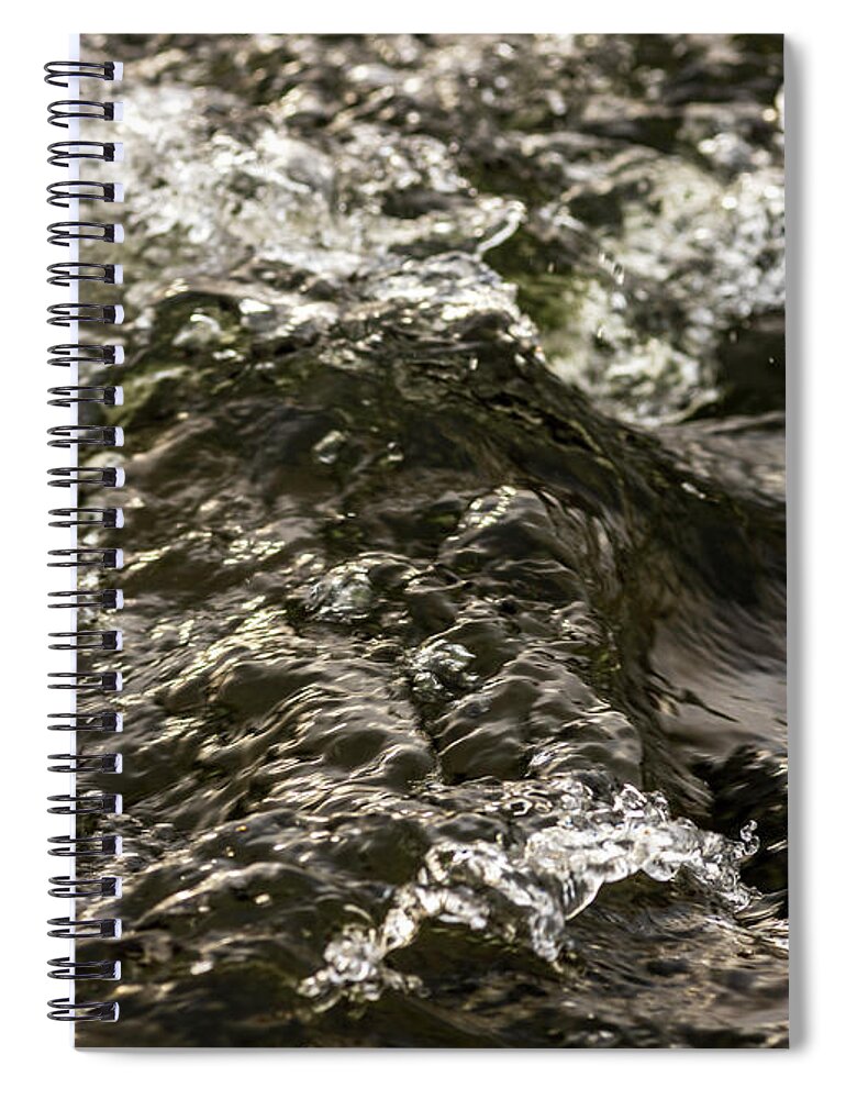 Water Spiral Notebook featuring the photograph Turbulent Waters #1 by Amelia Pearn
