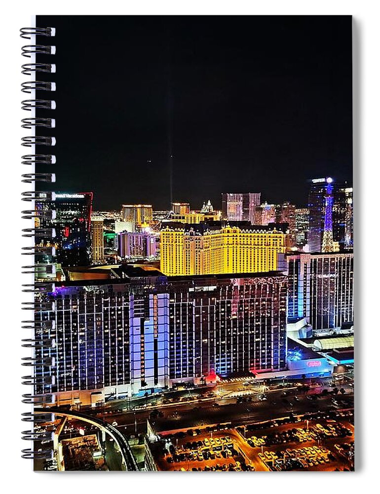 Vegas Lights Spiral Notebook featuring the photograph Vegas baby by Shalane Poole