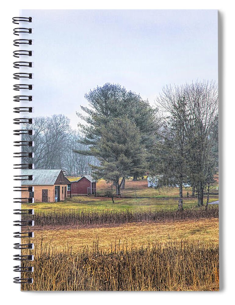 Farm House Spiral Notebook featuring the photograph Village Farmhouse in Color by Steve Ladner