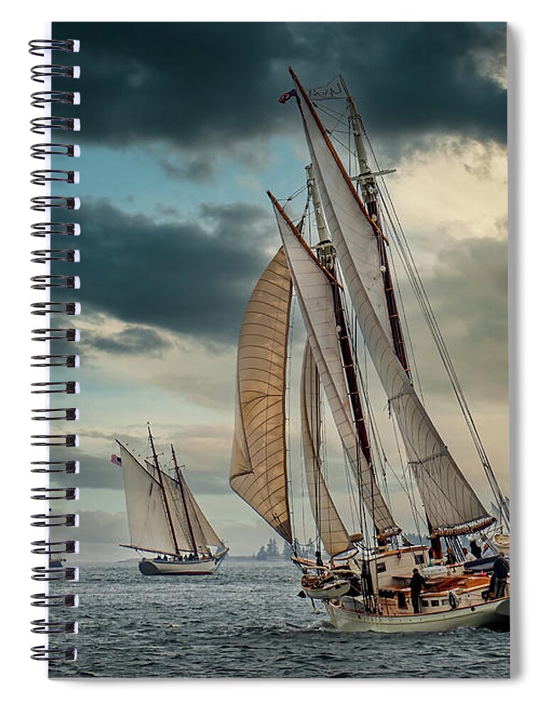  Spiral Notebook featuring the photograph Windjammer Fleet by Fred LeBlanc