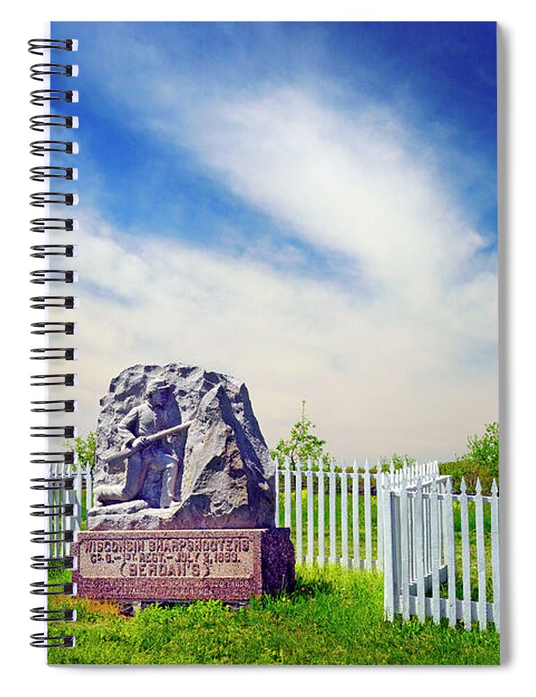 D2-cw-2416 Spiral Notebook featuring the photograph Wisconsin Sharpshooters #1 by Paul W Faust - Impressions of Light
