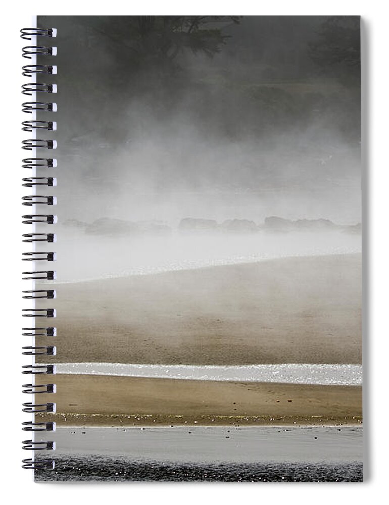 Yachats Spiral Notebook featuring the photograph Yachats Bay Mist 5411-090821 #2 by Tam Ryan