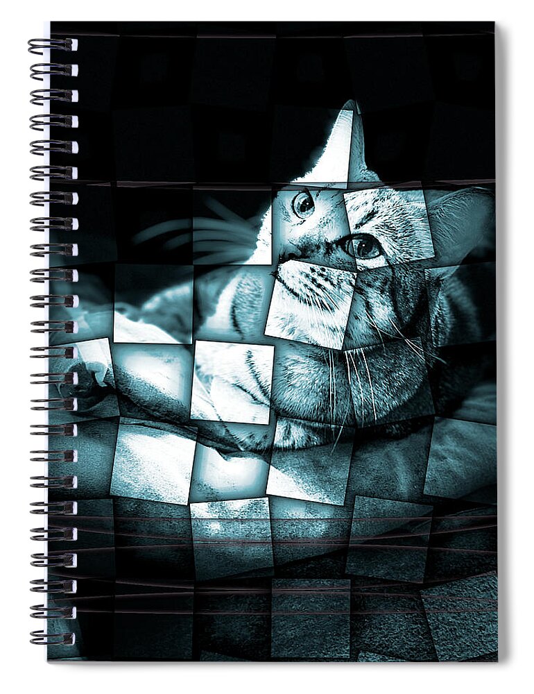 Artistic Spiral Notebook featuring the digital art Yuli 4 by Marko Sabotin