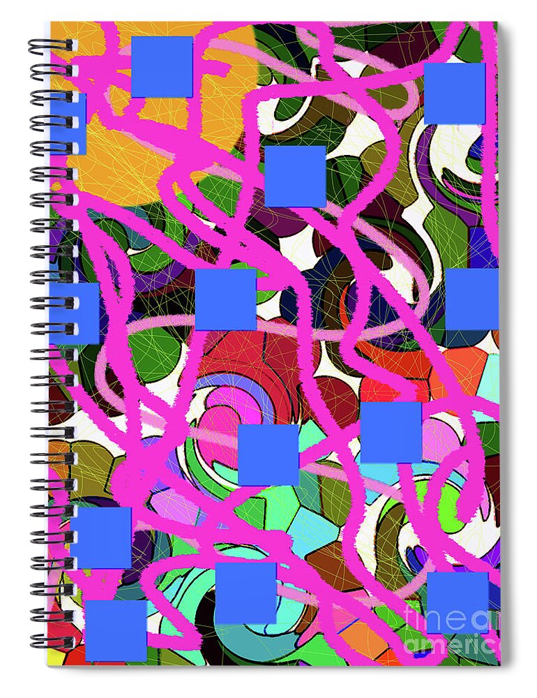 Walter Paul Bebirian: The Bebirian Art Collection Spiral Notebook featuring the digital art 10-2-2011ea by Walter Paul Bebirian