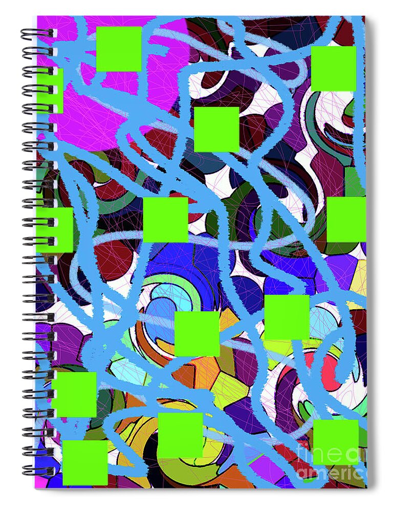 Walter Paul Bebirian: The Bebirian Art Collection Spiral Notebook featuring the digital art 10-2-2011eabcdefgh by Walter Paul Bebirian