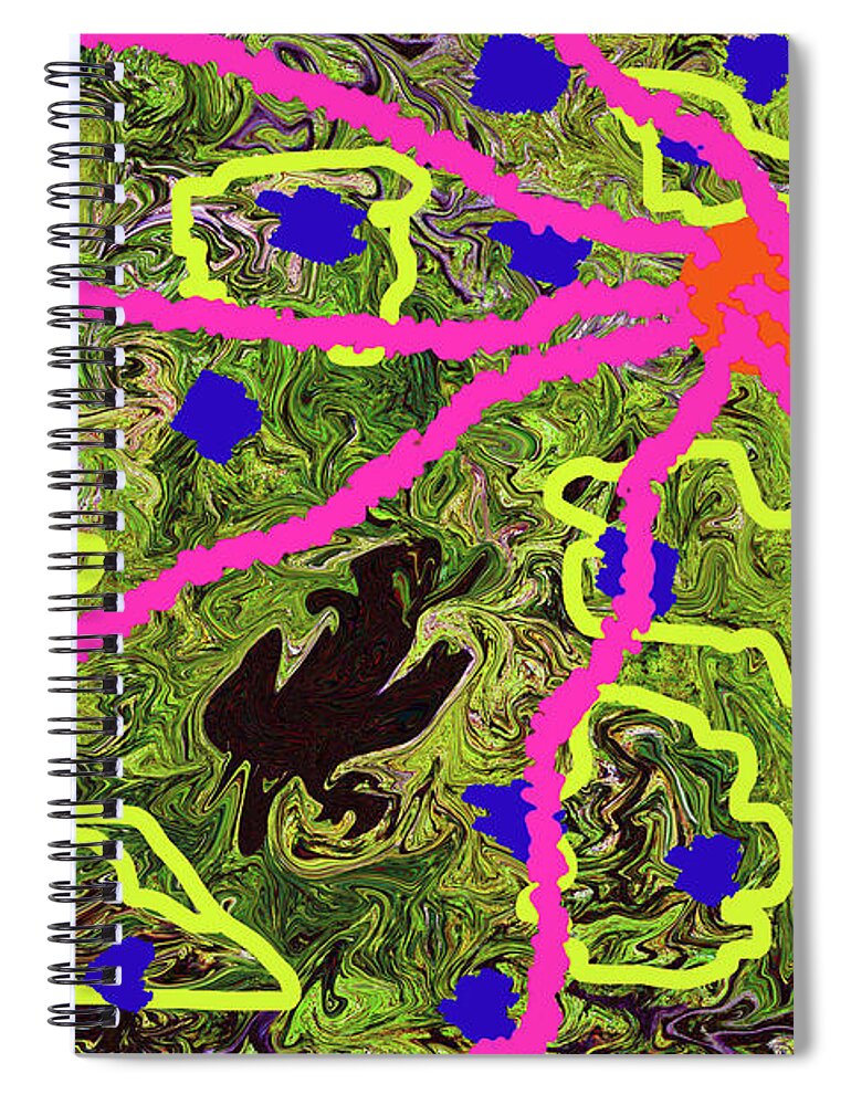 Walter Paul Bebirian: The Bebirian Art Collection Spiral Notebook featuring the digital art 10-22-2011kabcdefghijklmnopqrtuv by Walter Paul Bebirian