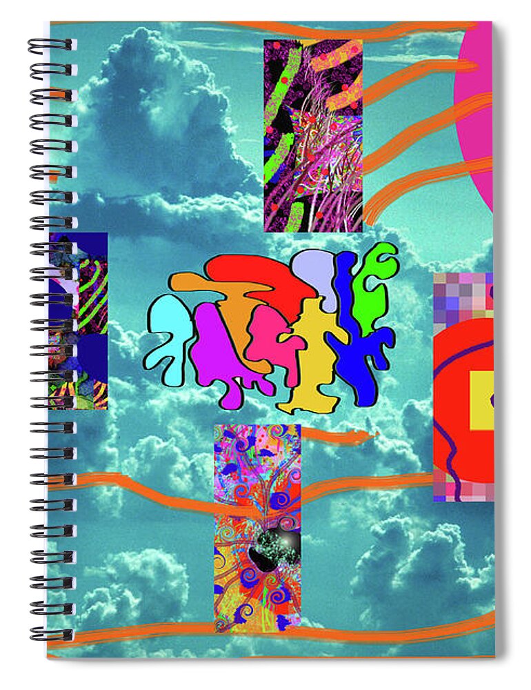 Walter Paul Bebirian: The Bebirian Art Collection Spiral Notebook featuring the digital art 10-9-2011b by Walter Paul Bebirian