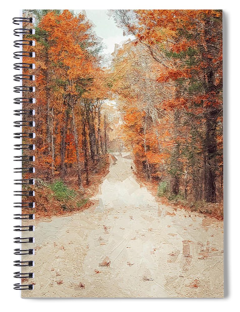 Tree Spiral Notebook featuring the digital art Autumn is Here #10 by TintoDesigns