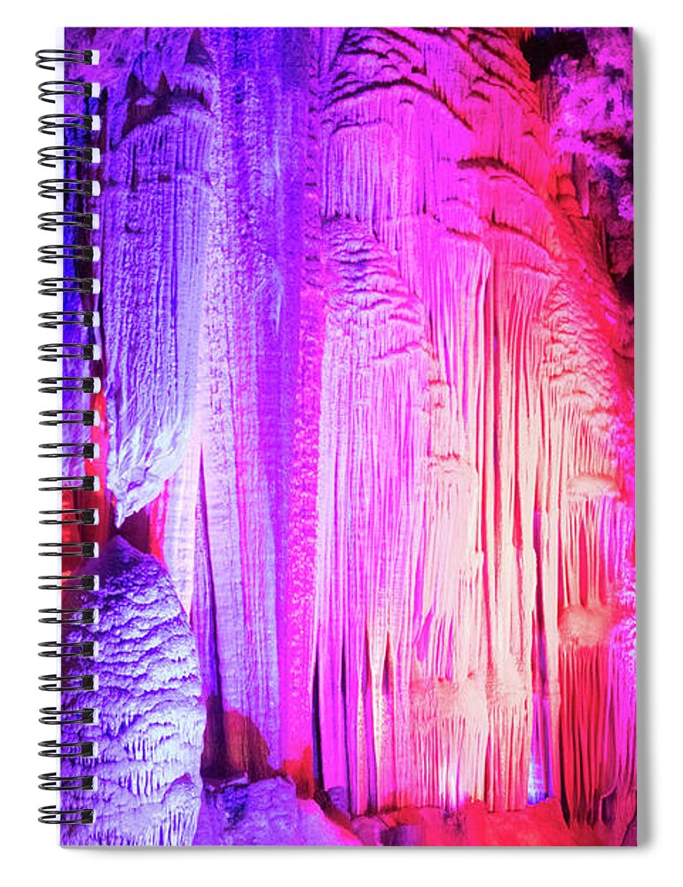 Frank James Spiral Notebook featuring the photograph Meramec Caverns in Missouri by Eldon McGraw