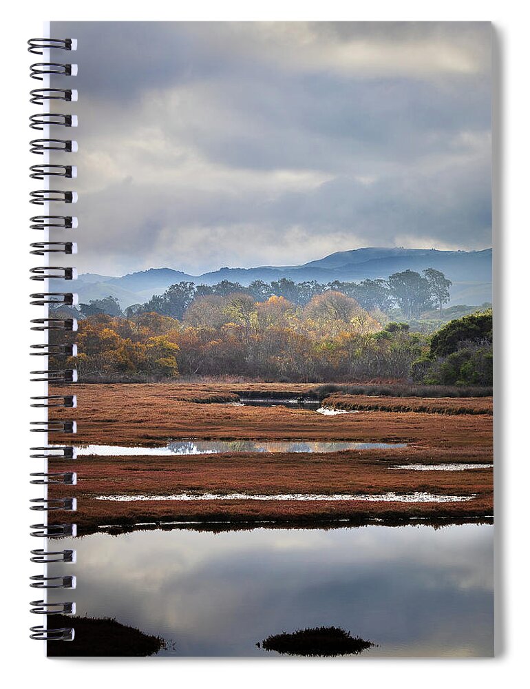  Spiral Notebook featuring the photograph Morro Bay Estuary #10 by Lars Mikkelsen