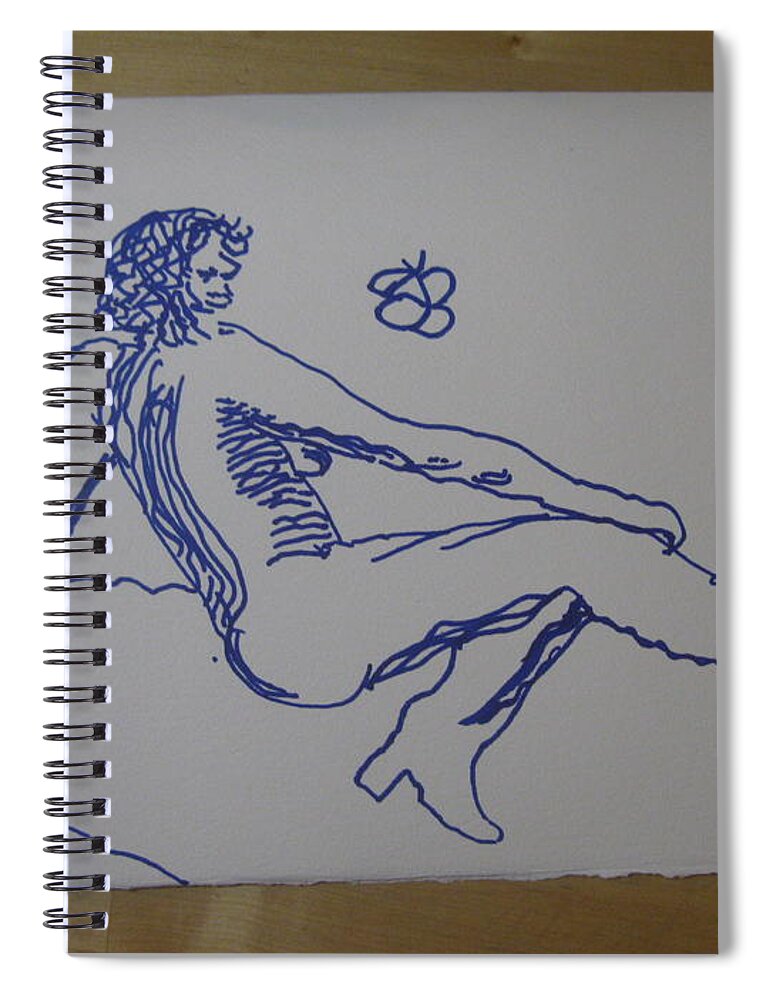  Spiral Notebook featuring the drawing 102-1154 by AJ Brown
