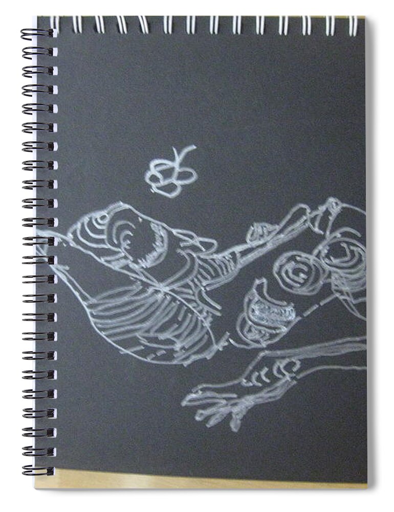  Spiral Notebook featuring the drawing 102-1155 by AJ Brown