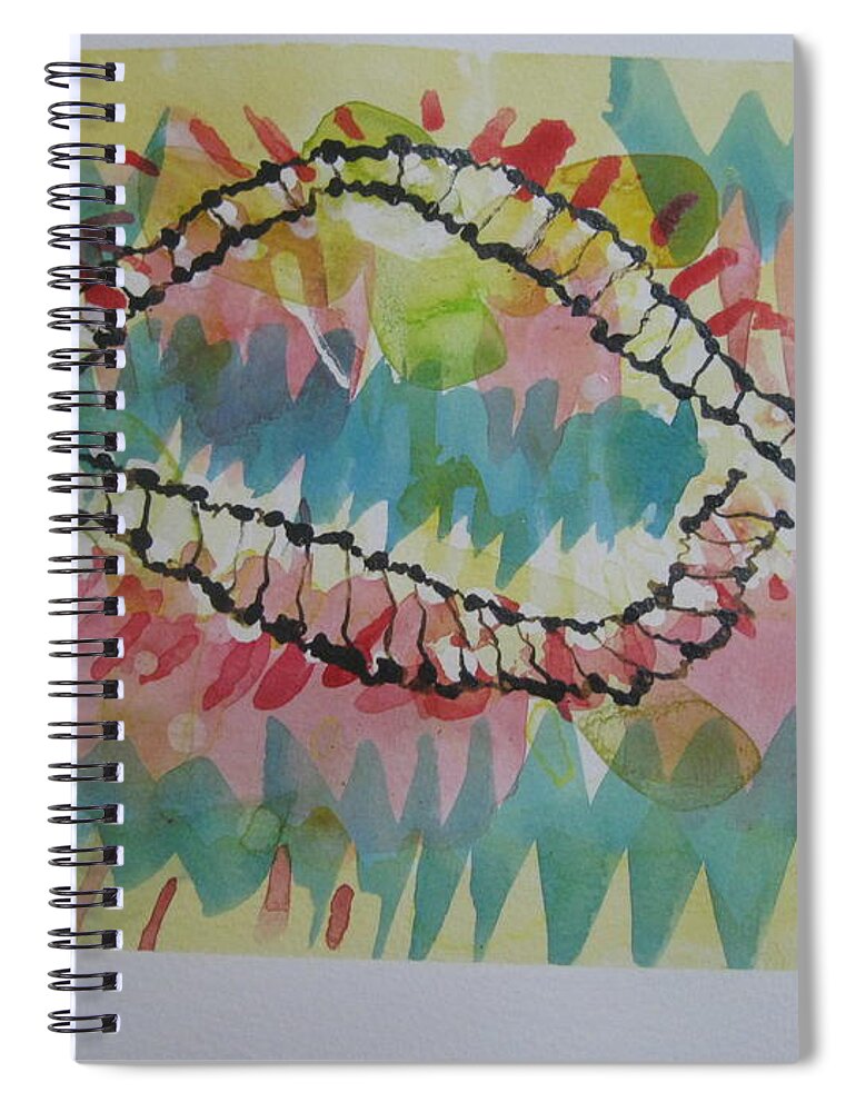  Spiral Notebook featuring the drawing 102-1216 by AJ Brown